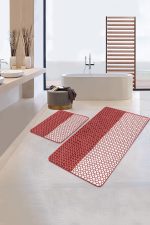 - PaspasTakimi-2li-Set73-Gorsel - Realhomes  Kahverengi Ogea Motifli Dijital Baskılı 2'li Kaymaz Tabanlı Banyo & Mutfak Paspas Takımı Realhomes