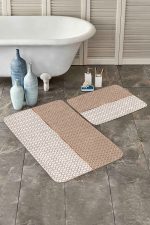 - PaspasTakimi-2li-Set76-Gorsel - Realhomes  Vizon Ogea Motifli Dijital Baskılı 2'li Kaymaz Tabanlı Banyo & Mutfak Paspas Takımı Realhomes