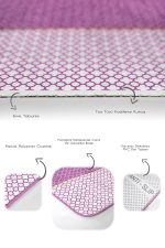 - PaspasTakimi-2li-Set77-Gorsel-3 - Realhomes Mor Ogea Motifli Dijital Baskılı 2'li Kaymaz Tabanlı Banyo & Mutfak Paspas Takımı Realhomes