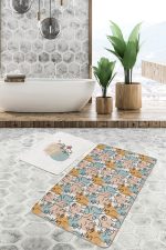 - PaspasTakimi-2li-Set87-Gorsel - Realhomes  Bohemian Özel Tasarım Dijital Baskılı 2'li Kaymaz Tabanlı Banyo & Mutfak Paspas Takımı Realhomes