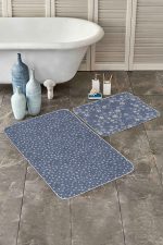 - PaspasTakimi-2li-Set89-Gorsel - Realhomes  Mavi Kod Desenli Dijital Baskılı 2'li Kaymaz Tabanlı Banyo & Mutfak Paspas Takımı Realhomes