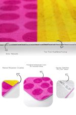 - PaspasTakimi-2li-Set9-Gorsel-3 - Realhomes  Pembe Sarı Pop-Art Motifli 2'li Kaymaz Tabanlı Banyo & Mutfak Paspas Takımı Realhomes