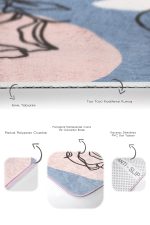 - PaspasTakimi-2li-Set91-Gorsel-3 - Realhomes  Soyut Renkli Bohem Dijital Baskılı 2'li Kaymaz Tabanlı Banyo & Mutfak Paspas Takımı Realhomes