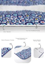 - PaspasTakimi-2li-Set95-Gorsel-3 - Realhomes  Beyaz Zemin Nazar Boncuklu Özel Tasarım 2'li Kaymaz Tabanlı Banyo & Mutfak Paspas Takımı Realhomes