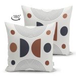 Soyut Tarzda Onedraw Çizimli Dijital Baskılı Modern Süet Yastık Kırlent Kılıfı Realhomes