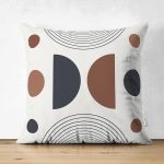 Soyut Tarzda Onedraw Çizimli Dijital Baskılı Modern Süet Yastık Kırlent Kılıfı Realhomes