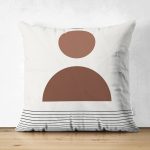 - Suet-K10322-Gorsel - Realhomes Soyut Tarzda Onedraw Çizimli Dijital Baskılı Dekoratif Süet Yastık Kırlent Kılıfı Realhomes