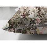 Çift Taraflı Krem Zeminde Çiçekler Özel Tasarım Modern Süet Yastık Kırlent Kılıfı Realhomes