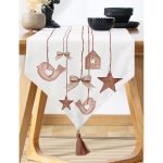 - UcgenRunner-10061-Gorsel-1 - Realhomes Tahta Süsler Tasarımlı Dijital Baskılı Dekoratif Püsküllü Şönil Üçgen Runner Realhomes