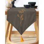 - UcgenRunner-10125-Gorsel-1 - Realhomes  Minmalist Özel Tasarımlı Dijital Baskılı Dekoratif Püsküllü Şönil Üçgen Runner Realhomes