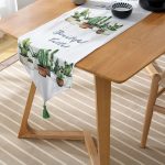 - UcgenRunner-2033-Gorsel-2 - Realhomes  Realhomes Beatiful Cactus Baskılı Dijital Baskılı Özel Tasarım Püsküllü Şönil Üçgen Runner Realhomes