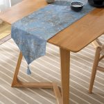 - UcgenRunner-3002-Gorsel-2 - Realhomes Realhomes Yağlı Boya Mavi Ağaç Motifleri Dijital Baskılı Özel Tasarım Püsküllü Şönil Üçgen Runner Realhomes