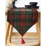 - UcgenRunner-3036-Gorsel-1 - Realhomes  Realhomes Ekose Zeminde Merry Christmas Baskılı Dekoratif Özel Tasarım Püsküllü Şönil Üçgen Runner Realhomes