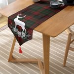 - UcgenRunner-3037-Gorsel-2 - Realhomes  Realhomes Ekose Zeminde Yılbaşı Geyik Temalı Dijital Baskılı Püsküllü Şönil Üçgen Runner Realhomes