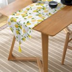 - UcgenRunner-3100-Gorsel-2 - Realhomes  Limon Desenli İlkbahar Renkleri Dijital Baksılı Püsküllü Şönil Üçgen Runner Realhomes