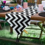 - UcgenRunner-321-Gorsel - Realhomes  RealHomes Dijital Baskılı Özel Tasarım Püsküllü Şönil Üçgen Runner Realhomes