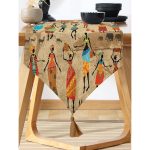 - UcgenRunner-3321-Gorsel-1 - Realhomes  RealHomes Afrika Etnik Desenli Dijital Baskılı Modern Özel Tasarım Püsküllü Şönil Üçgen Runner Realhomes