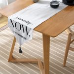 - UcgenRunner-3387-Gorsel-2 - Realhomes  Yesterday Tomorrow NOW Yazılı Dijital >Baskılı Püsküllü Şönil Üçgen Runner Realhomes