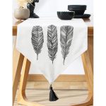 - UcgenRunner-3401-Gorsel-1 - Realhomes Realhomes Karakalem Tüy Desenli Dikital Baskılı Modern Özel Tasarım Püsküllü Şönil Üçgen Runner Realhomes