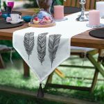 - UcgenRunner-3401-Gorsel - Realhomes Realhomes Karakalem Tüy Desenli Dikital Baskılı Modern Özel Tasarım Püsküllü Şönil Üçgen Runner Realhomes