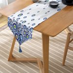 - UcgenRunner-3717-Gorsel-2 - Realhomes  Realhomes Nazar Boncuğu Motifli Dijital Baskılı Modern Püsküllü Şönil Üçgen Runner Realhomes