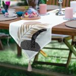 RealHomes Bohemian Özel Tasarım Dekoratif Püsküllü Şönil Üçgen Runner Realhomes