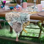 - UcgenRunner-4302-Gorsel - Realhomes  RealHomes Bohomian Rustic Özel Tasarım Dijital Baskılı Püsküllü Şönil Üçgen Runner Realhomes