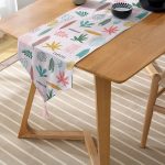 Realhomes Renkli Amazon Yapraklı Motifler Dijital Baskılı Özel Tasarım Püsküllü Şönil Üçgen Runner Realhomes