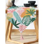 - UcgenRunner-7024-Gorsel-1 - Realhomes Realhomes Soyut Renkli Yaprak Motifli Dijital Baskılı Özel Tasarım Püsküllü Şönil Üçgen Runner Realhomes