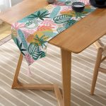 - UcgenRunner-7024-Gorsel-2 - Realhomes Realhomes Soyut Renkli Yaprak Motifli Dijital Baskılı Özel Tasarım Püsküllü Şönil Üçgen Runner Realhomes