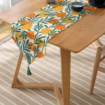 Realhomes Özel Tasarım Dijital Baskılı Modern Püsküllü Şönil Üçgen Runner Realhomes