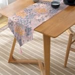 - UcgenRunner-7441-Gorsel-2 - Realhomes Realhomes Rengarenk Zeminde Onedraw Çizimli Çiçek Desenli Dijital Baskılı Özel Tasarım Püsküllü Şönil Üçgen Runner Realhomes