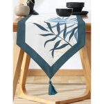 Realhomes Özel Tasarım Dijital Baskılı Modern Püsküllü Şönil Üçgen Runner Realhomes