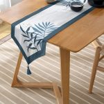 Realhomes Özel Tasarım Dijital Baskılı Modern Püsküllü Şönil Üçgen Runner Realhomes