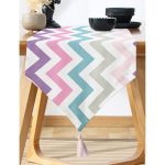 - UcgenRunner-753-Gorsel-1 - Realhomes  RealHomes Dijital Baskılı Özel Tasarım Püsküllü Şönil Üçgen Runner Realhomes