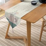 Realhomes Rengarenk Zeminli Onedraw Çizimli Vazo Çiçek Dijital Baskılı Özel Tasarım Püsküllü Şönil Üçgen Runner Realhomes