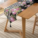 - UcgenRunner-real26-Gorsel-2 - Realhomes RealHomes Çiçek Temalı Dijital Baskılı Özel Tasarım Püsküllü Şönil Üçgen Runner Realhomes