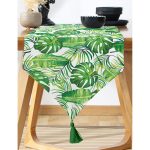 RealHomes Dijital Baskılı Özel Tasarım Püsküllü Şönil Üçgen Runner Realhomes