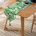 RealHomes Dijital Baskılı Özel Tasarım Püsküllü Şönil Üçgen Runner Realhomes