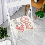 Aşk Temalı Dekorati Kare Sandalye Minderi 40x40cm ermuarlı Realhomes