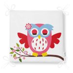 Baykuş Desenli Dekorati Kare Sandalye Minderi Realhomes