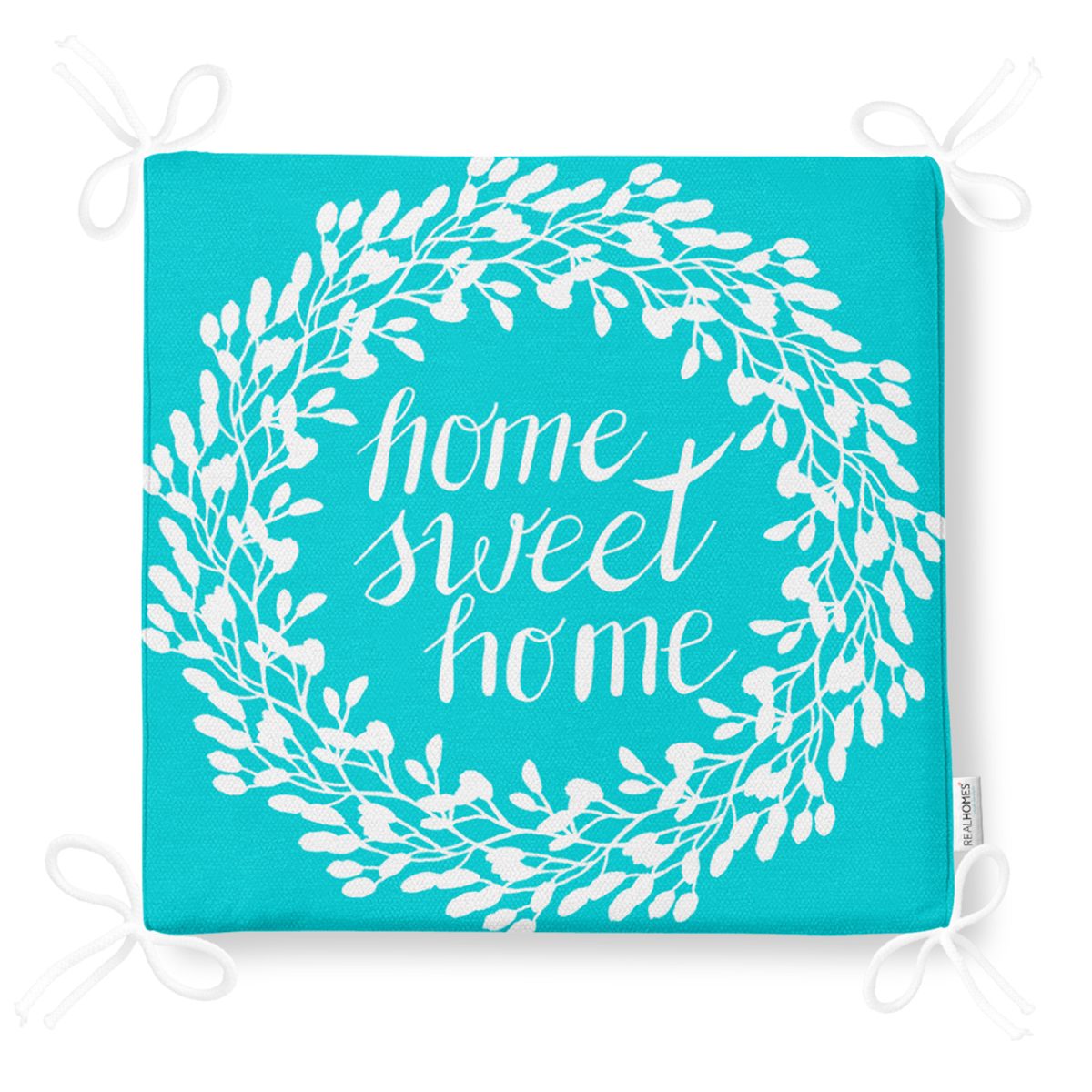 Home Sweet Home Dekorati Kare Sandalye Minderi 40x40cm ermuarlı Realhomes
