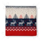 Kanaviçe Desende Christmas Teması Dijital Baskılı Fermuarlı Sandalye Minderi Realhomes