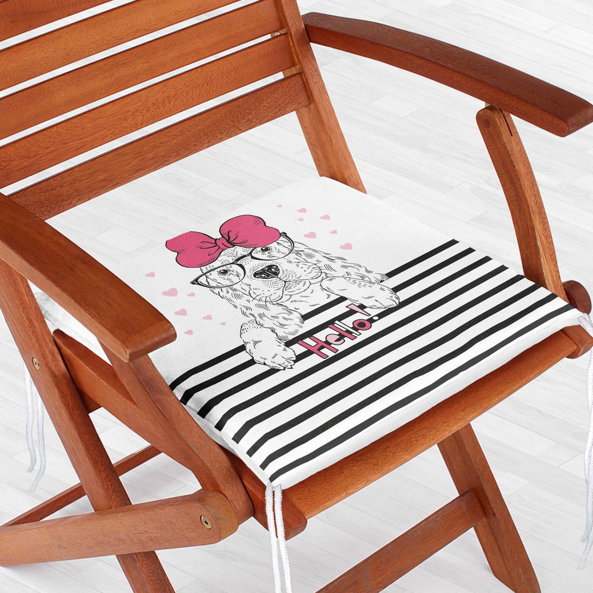 Zebra Desen Dekorati Kare Sandalye Minderi 40x40cm Fermuarlı Realhomes
