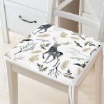 - httpsrealarge.comserdarMinderFermuarli-KareFrm-3043-Gorsel12-Gorsel - Realhomes  Ekru Zeminli Geyik ve Yaprak Motifler iDijital Baskılı Fermuarlı Sandalye Minderi Realhomes