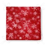 Kırmızı Zeminde Kar Taneleri Dekoratif Fermuarlı Sandalye Minderi Realhomes