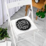 Home Sweet Home Dekorati Kare Sandalye Minderi 40x40cm Fermuarlı Realhomes