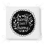 Home Sweet Home Dekorati Kare Sandalye Minderi 40x40cm Fermuarlı Realhomes