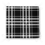 Siyah Beyaz Ekose Desenli Dekoratif Fermuarlı Sandalye Minderi Realhomes