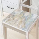 Modern Mermer Desenli Dijital Baskılı Fermuarlı Sandalye Minderi Realhomes